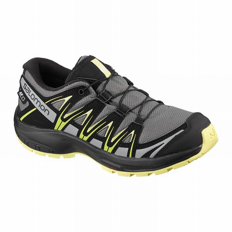 Salomon Singapore Kids Hiking Shoes - XA PRO 3D CLIMASALOMON™ WATERPROOF Black | 21739-GYMX